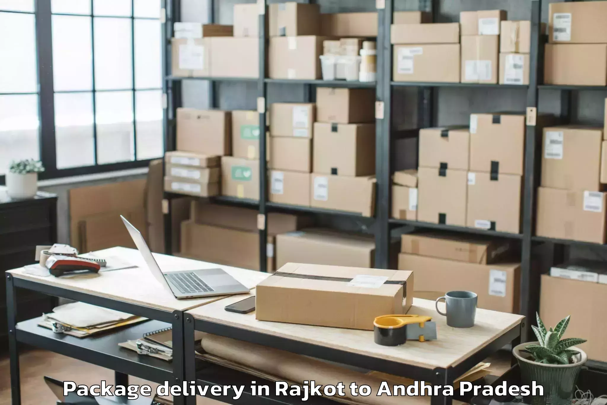 Top Rajkot to Bantumilli Package Delivery Available